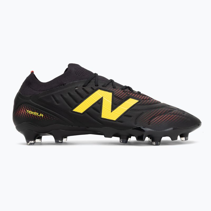 Ghete de fotbal New Balance Tekela Pro Low V5 FG black 100/punch yellow/fire cracker 2