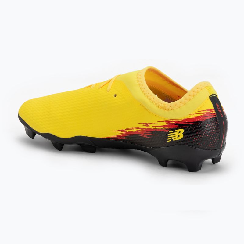 Ghete de fotbal pentru copii New Balance Furon Team V8 FG punch yellow/black 100/fire cracker 3