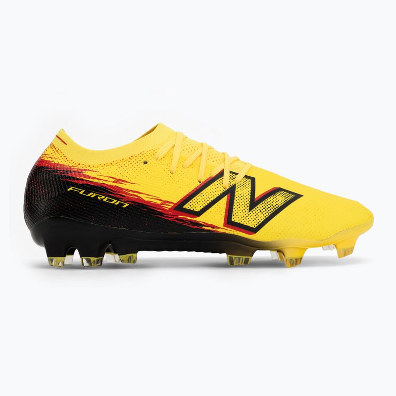 Ghete de fotbal New Balance Furon Elite V8 FG punch yellow/black 100/fire cracker 2