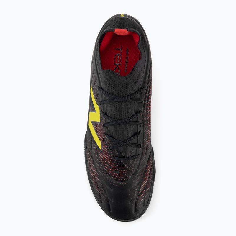 Încălțăminte de fotbal New Balance Tekela Team Low V5 IN black 100/punch yellow/fire cracker 5