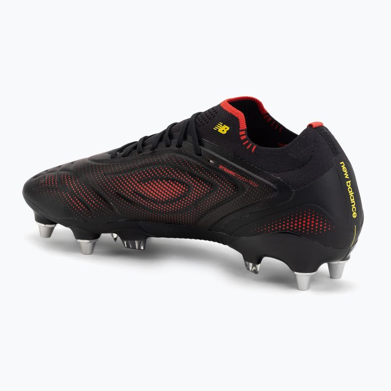 Ghete de fotbal New Balance Tekela Elite Low V5 SG black 100/punch yellow/fire cracker 3