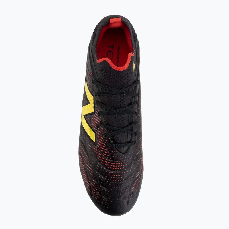 Ghete de fotbal New Balance Tekela Elite Low V5 SG black 100/punch yellow/fire cracker 5