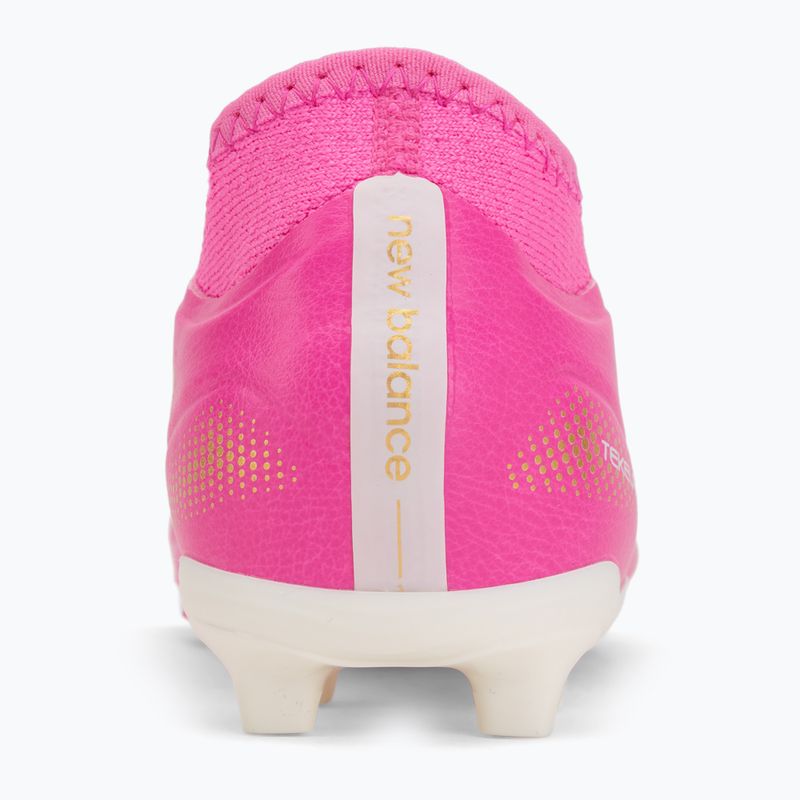 Încălțăminte de fotbal pentru copii New Balance Tekela Team V5 pink heat/metallic gold/pink satin 6