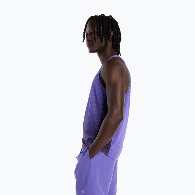 Tricou de alergare pentru bărbați New Balance Viz-Tech Singlet electric purple 3