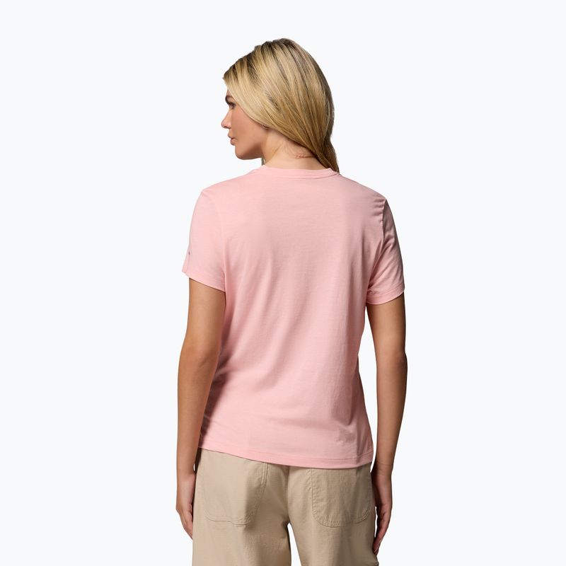 Tricou de trekking pentru femei Columbia Ruby Springs Graphic Fitted pink sand/get hiked 3