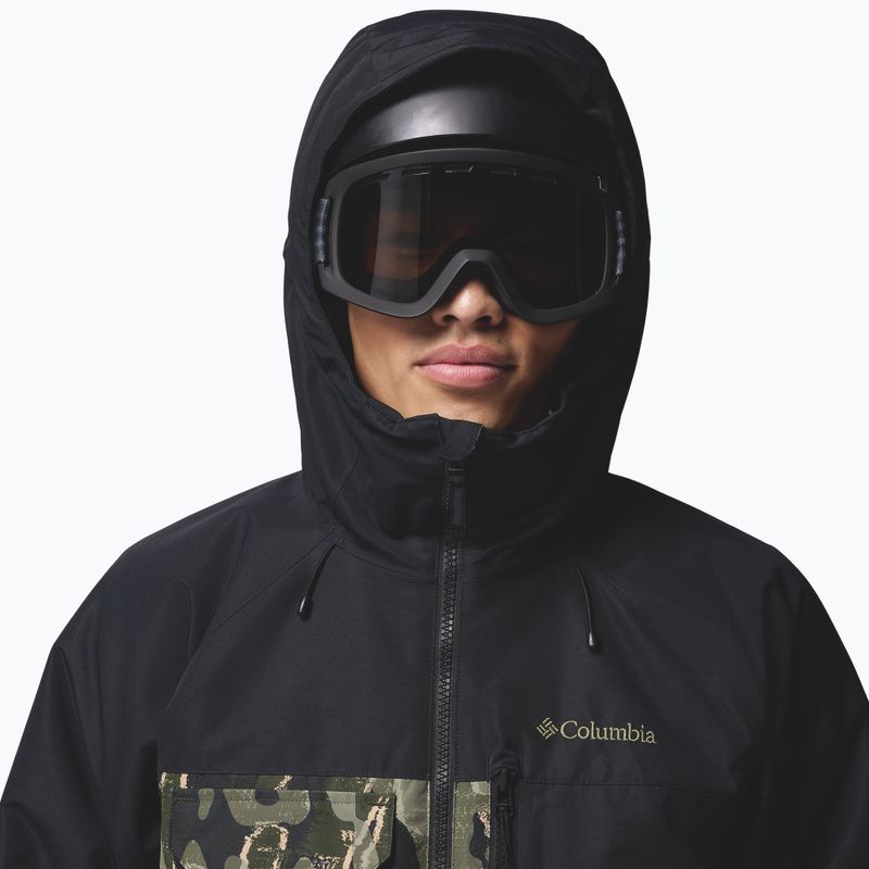 Geacă de snowboard pentru bărbați Columbia Coreshot Print greenscape treebark print/black 5
