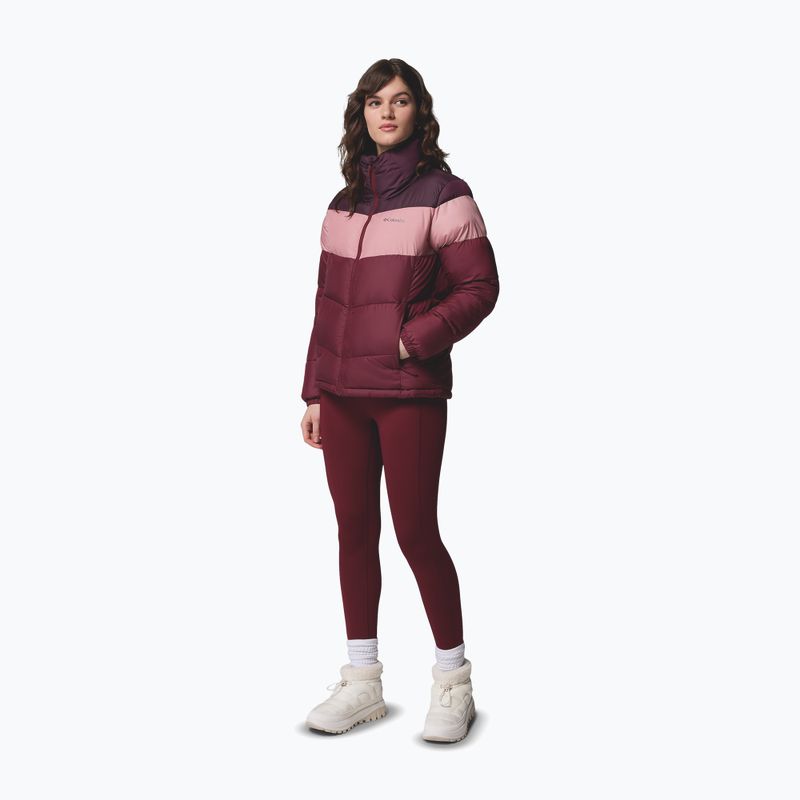 Geacă izolată pentru femei Columbia Puffect II Colorblock rich wine/eraser pink/moonvista 2
