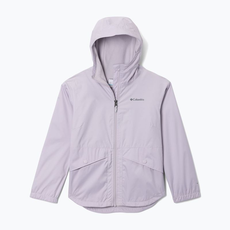 Geacă de ploaie pentru copii Columbia Rainy Trails II Fleece lavender pearl