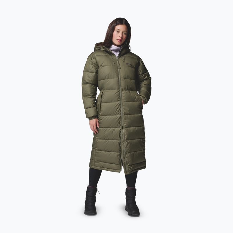 Palton izolat pentru femei Columbia Pike Lake III Long stone green 2