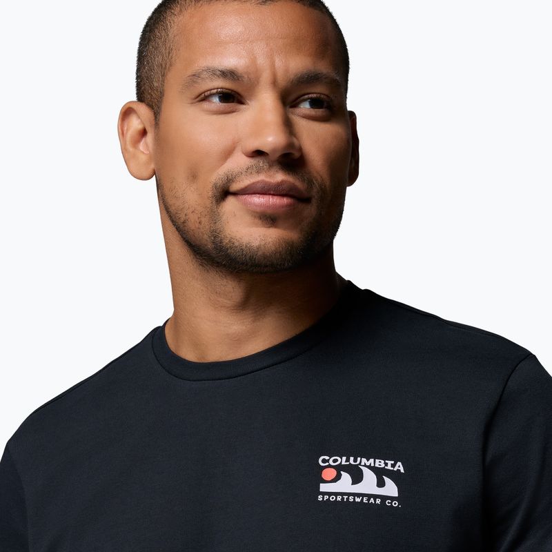 Tricou de trekking pentru bărbați Columbia Explorers Canyon Back black/peaks and waves 5