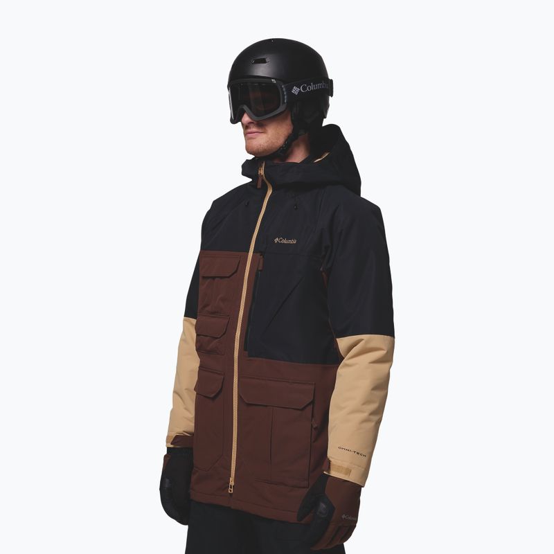 Geacă de snowboard pentru bărbați Columbia Coreshot tobacco/black/canoe 4