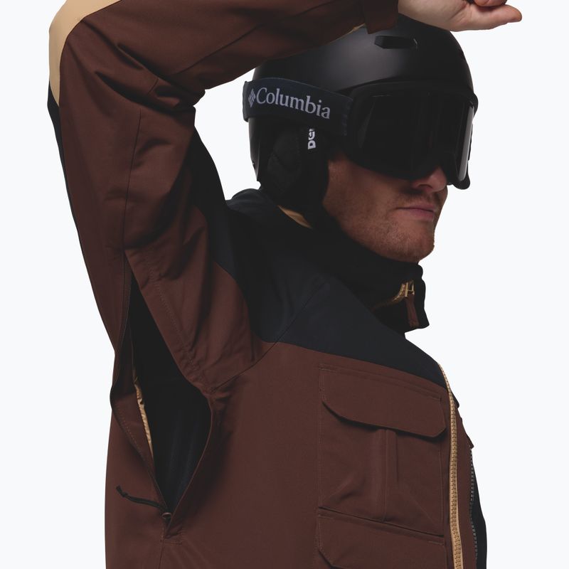 Geacă de snowboard pentru bărbați Columbia Coreshot tobacco/black/canoe 8