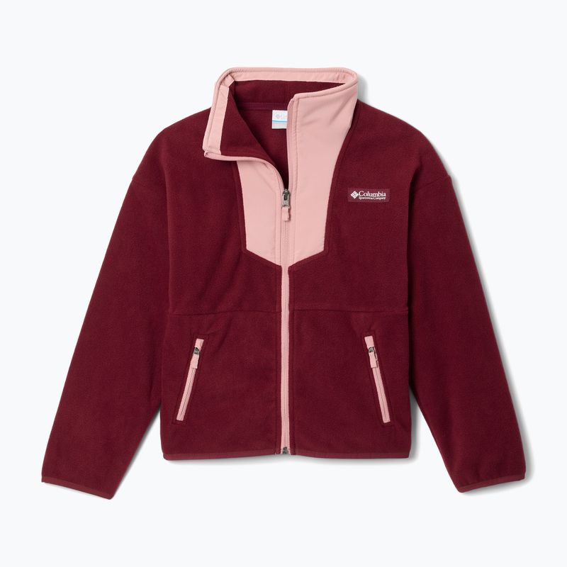 Bluză fleece pentru copii Columbia Sequoia Grove Full Zip Fleece rich wine/eraser pink