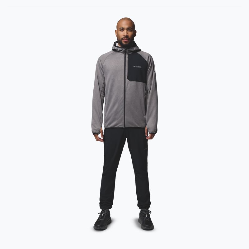 Bluză pentru bărbați Columbia Triple Canyon Grid Fleece Hooded Full Zip II city grey/black 2