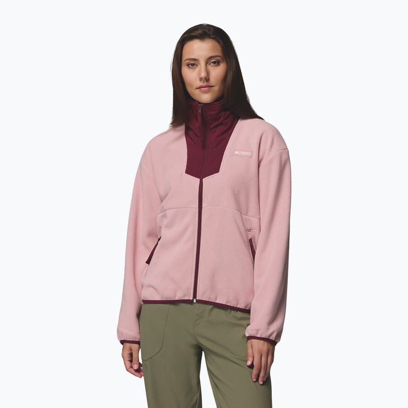 Bluză de antrenament Columbia Sequoia Grove Full Zip eraser pink/rich wine 4