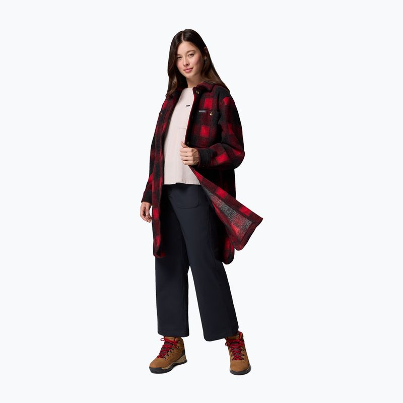 Cămașă pentru femei Columbia Wildbest Venture Long Fleece Coat mountain red blurred ombre 2