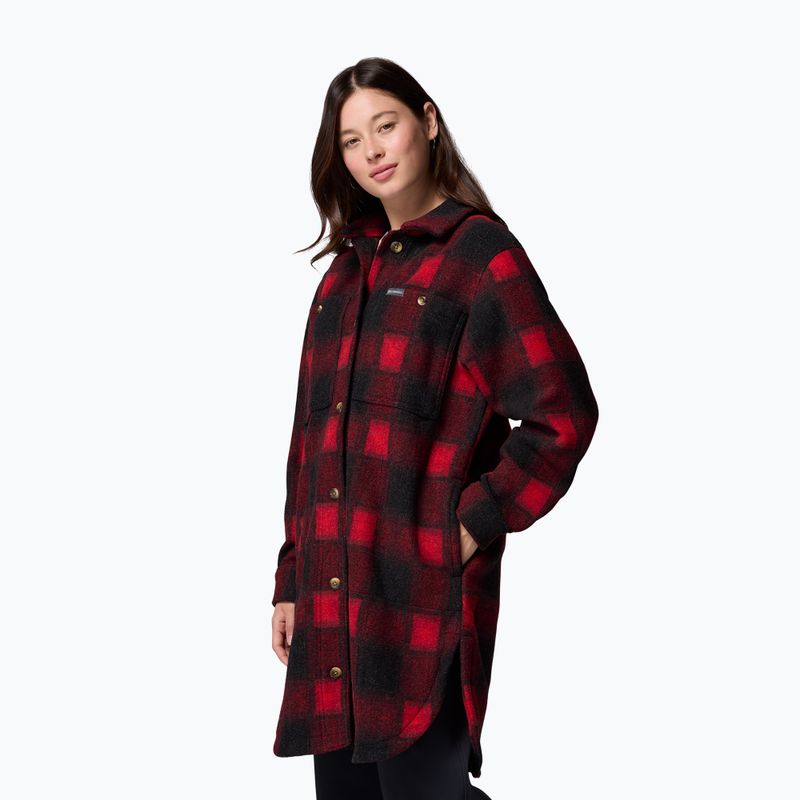 Cămașă pentru femei Columbia Wildbest Venture Long Fleece Coat mountain red blurred ombre 4