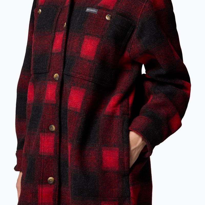 Cămașă pentru femei Columbia Wildbest Venture Long Fleece Coat mountain red blurred ombre 6
