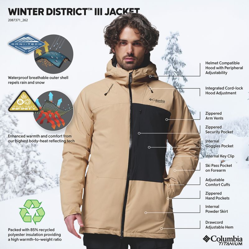 Geacă de schi pentru bărbați Columbia Winter District III canoe/black 15