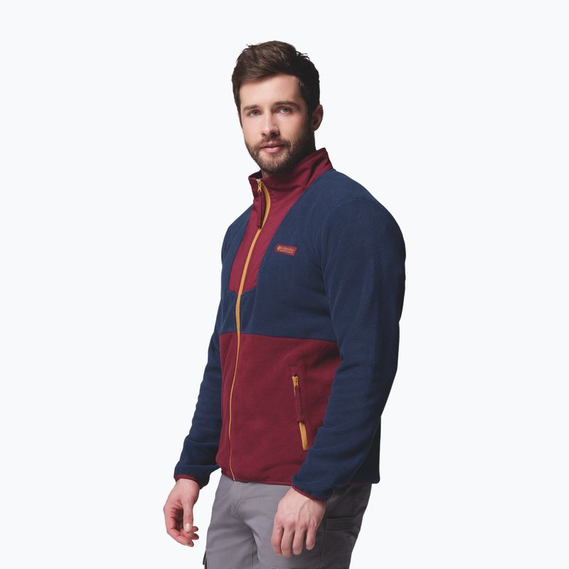 Bluză pentru bărbațoi Columbia Sequoia Grove FZ Fleece rich wine/collegiate navy 4