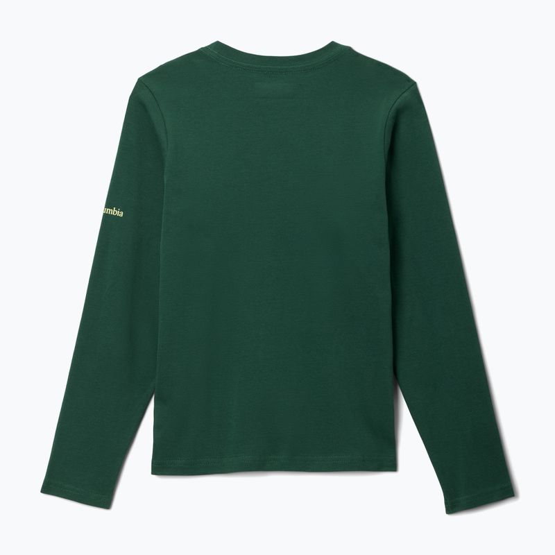 Longsleeve de trekking pentru copii Columbia Dobson Pass Graphic Tee rain forest/hike on 2