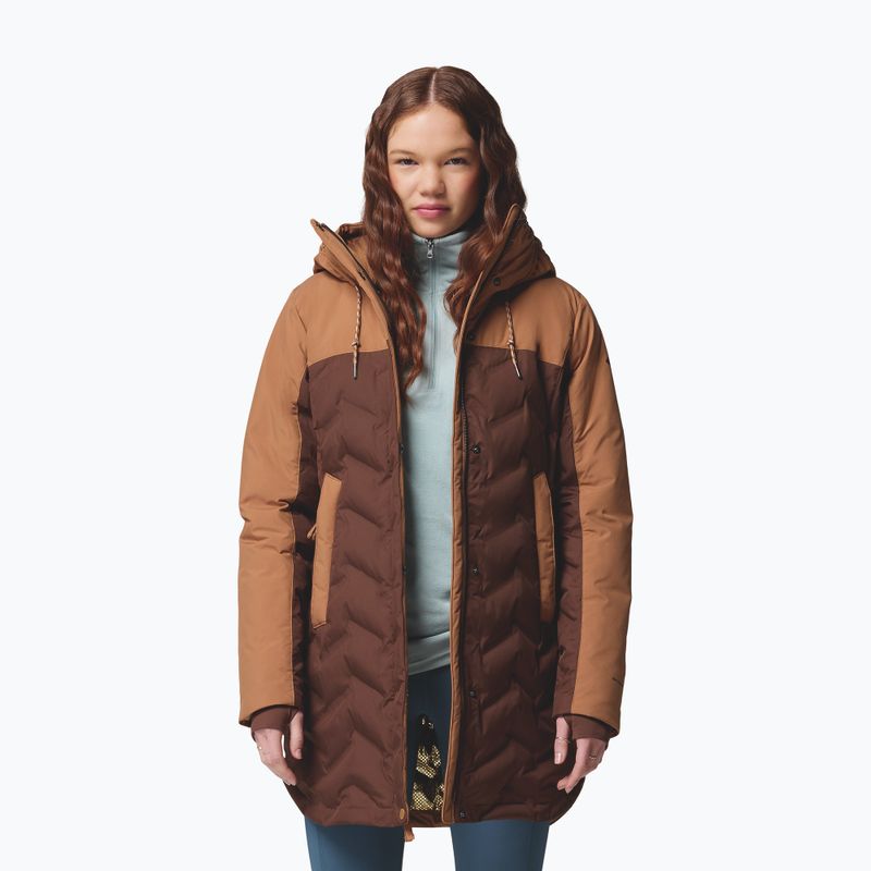 Palton cu puf pentru femei Columbia Mountain Croo III Mid Down tobacco/camel brown 5