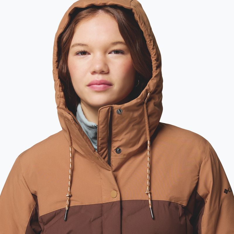 Palton cu puf pentru femei Columbia Mountain Croo III Mid Down tobacco/camel brown 6