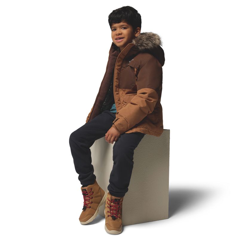 Geacă izolată pentru copii Columbia Nordic Strider II camel brown/tobacco 11