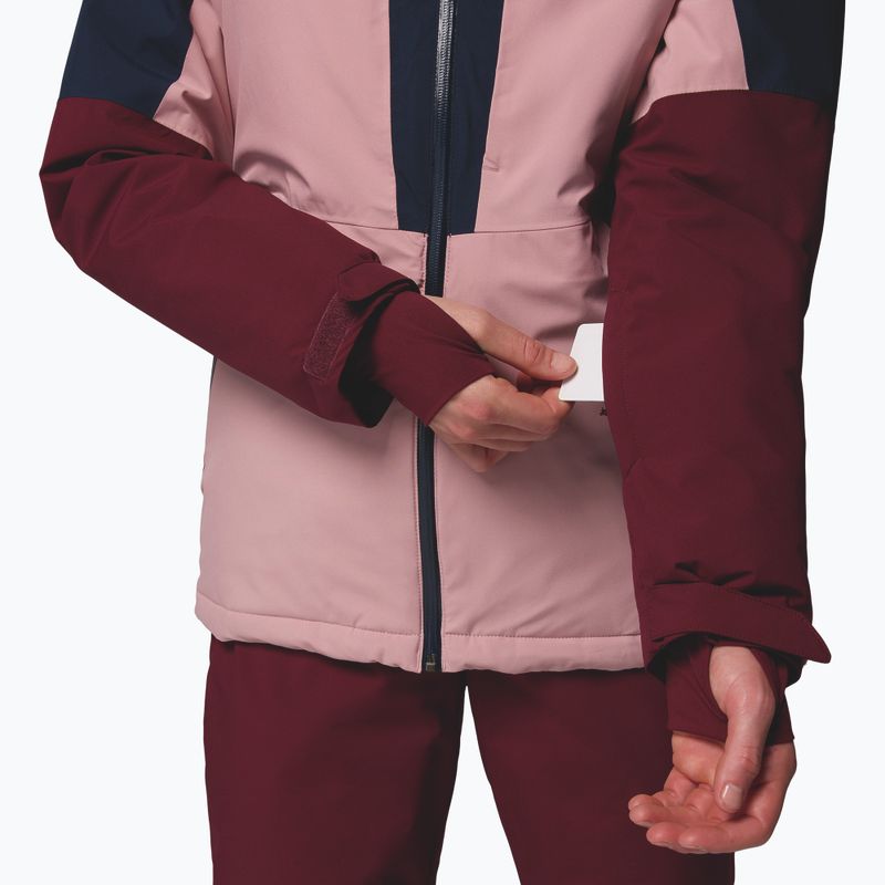 Geacă de schi pentru femei Columbia Liftline eraser pink/collegiate navy/rich wine 10