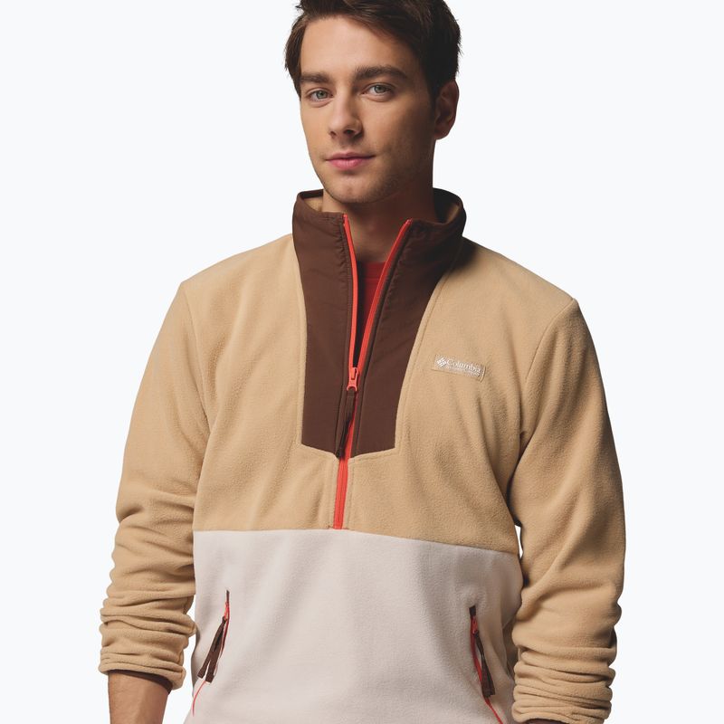 Bluză pentru bărbați Columbia Sequoia Grove Half Zip Fleece canoe/dark stone/tobacco 5