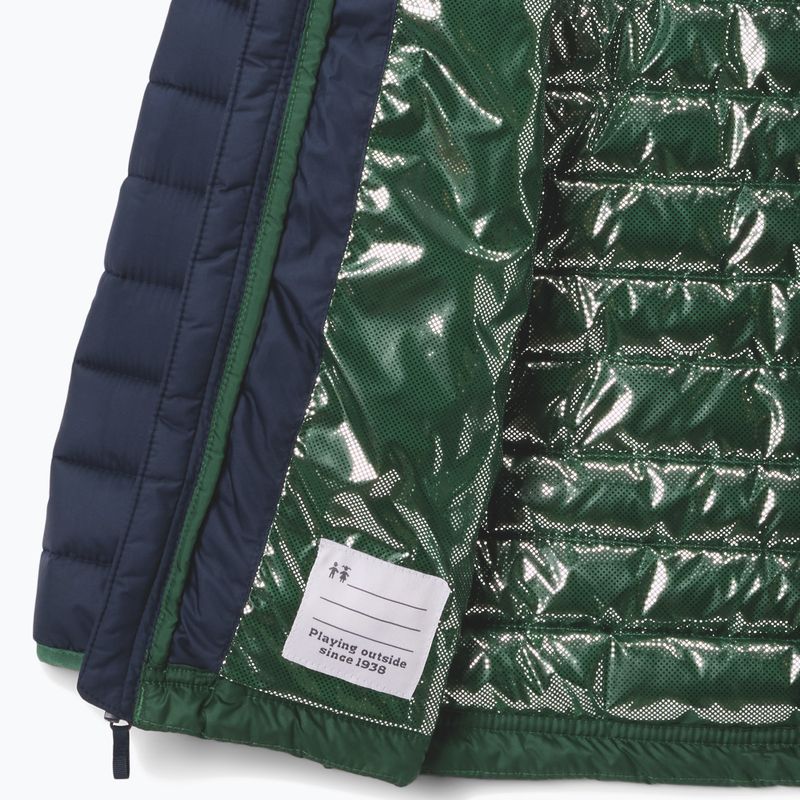 Geacă pentru copii Columbia Powder Lite II Hooded rain forest/collegiate navy 10