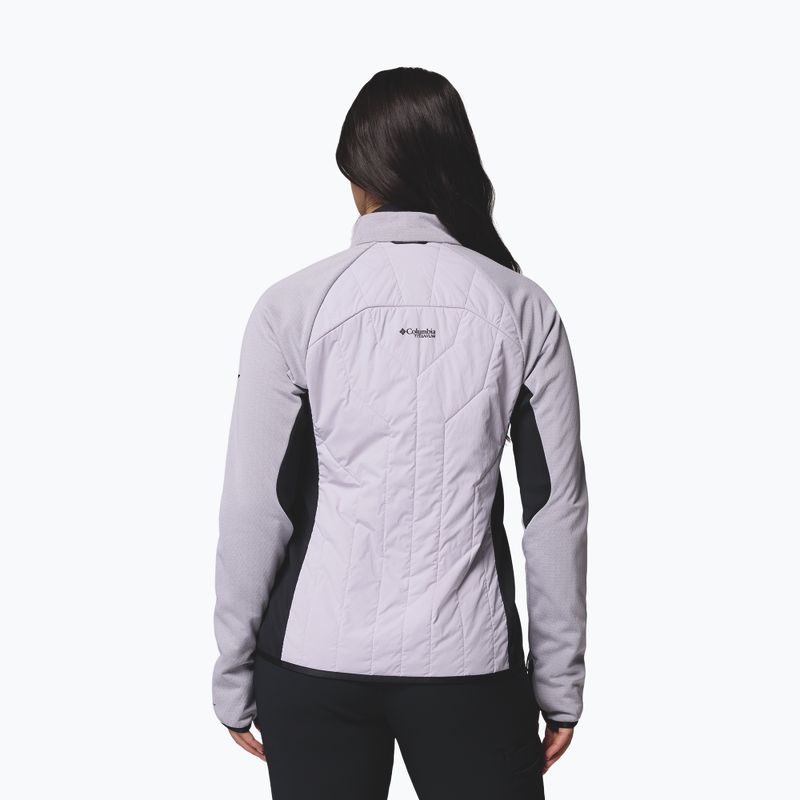 Geacă hibrid pentru femei Columbia Arctic Crest Hybrid Full Zip lavender pearl/black 3