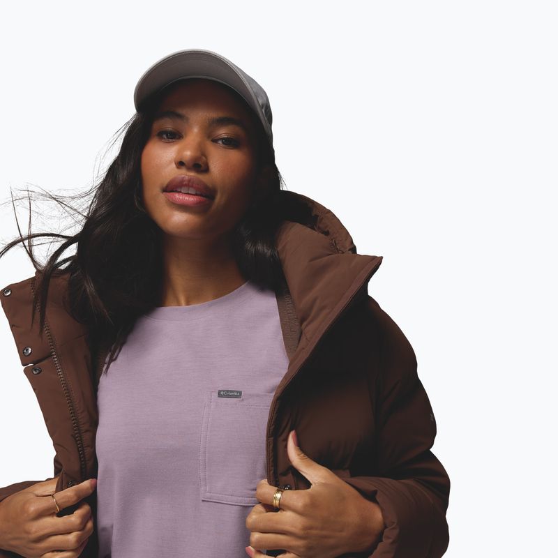 Geacă cu puf pentru femei Columbia Amaze Puff Hooded tobacco 13