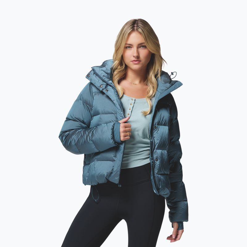 Geacă cu puf pentru femei Columbia Amaze Puff Hooded everblue high shine 5