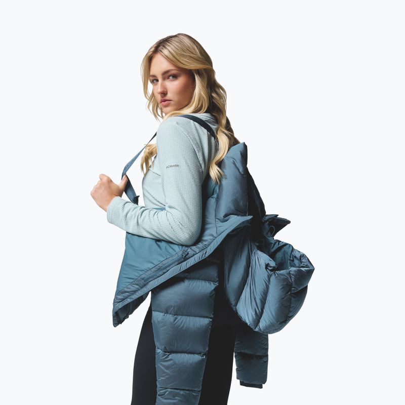 Geacă cu puf pentru femei Columbia Amaze Puff Hooded everblue high shine 11