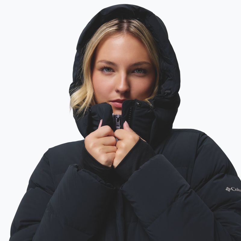 Palton fleece pentru femei Columbia Amaze Puff Long Hooded black 10