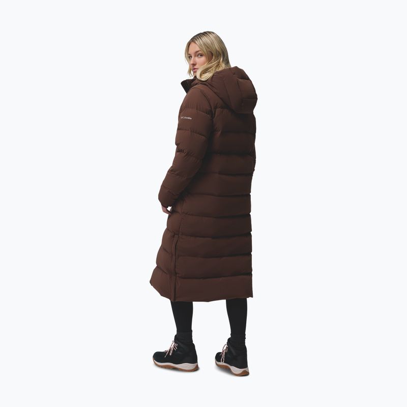 Palton fleece pentru femei Columbia Amaze Puff Long Hooded tobacco 3