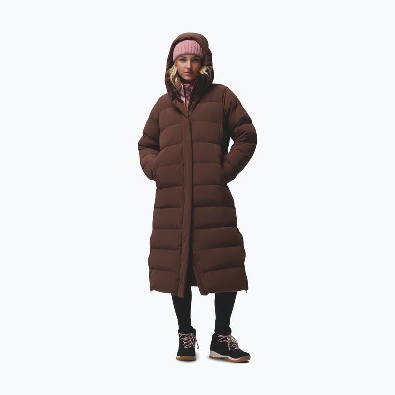 Palton fleece pentru femei Columbia Amaze Puff Long Hooded tobacco 4
