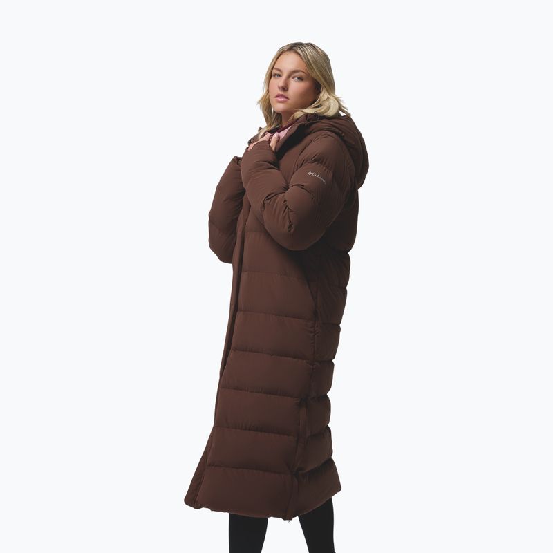 Palton fleece pentru femei Columbia Amaze Puff Long Hooded tobacco 5