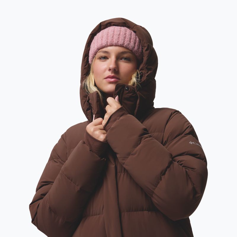 Palton fleece pentru femei Columbia Amaze Puff Long Hooded tobacco 8