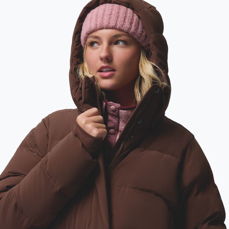Palton fleece pentru femei Columbia Amaze Puff Long Hooded tobacco 9