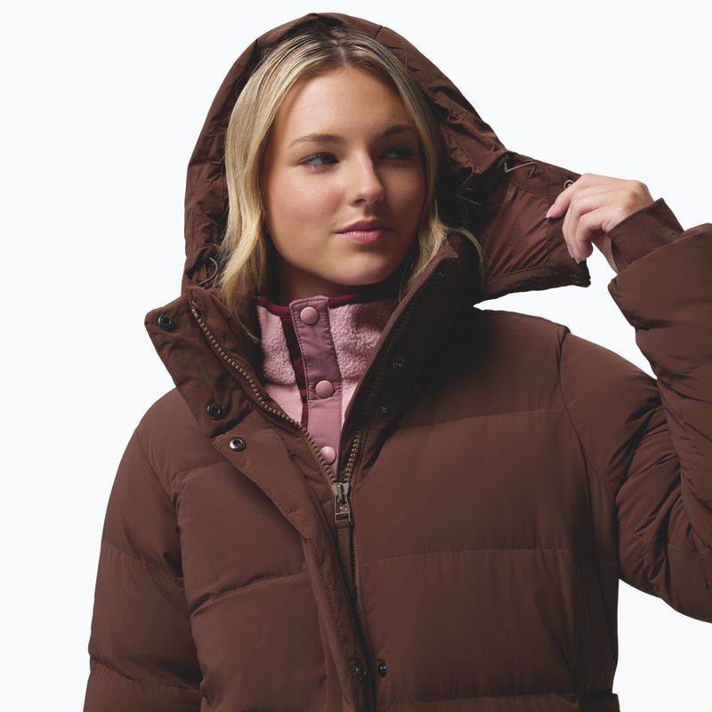 Palton fleece pentru femei Columbia Amaze Puff Long Hooded tobacco 10