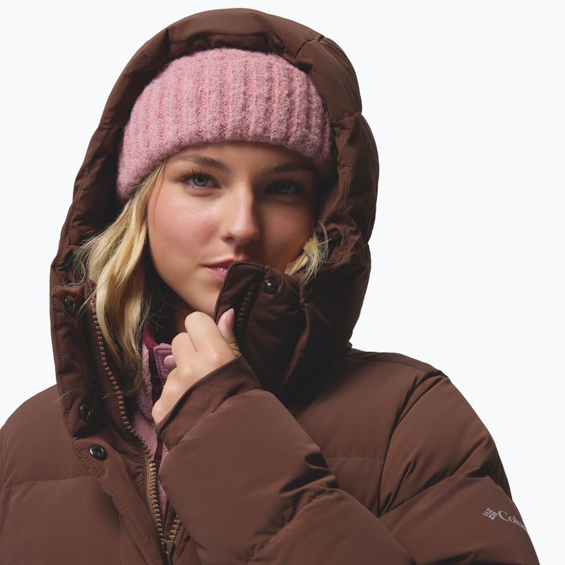 Palton fleece pentru femei Columbia Amaze Puff Long Hooded tobacco 11