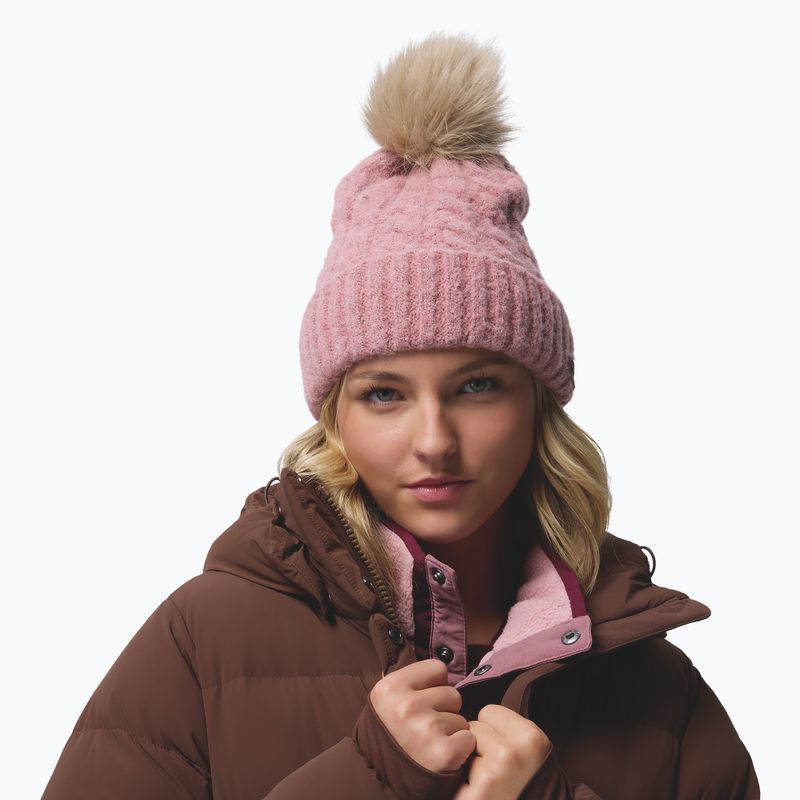 Palton fleece pentru femei Columbia Amaze Puff Long Hooded tobacco 12