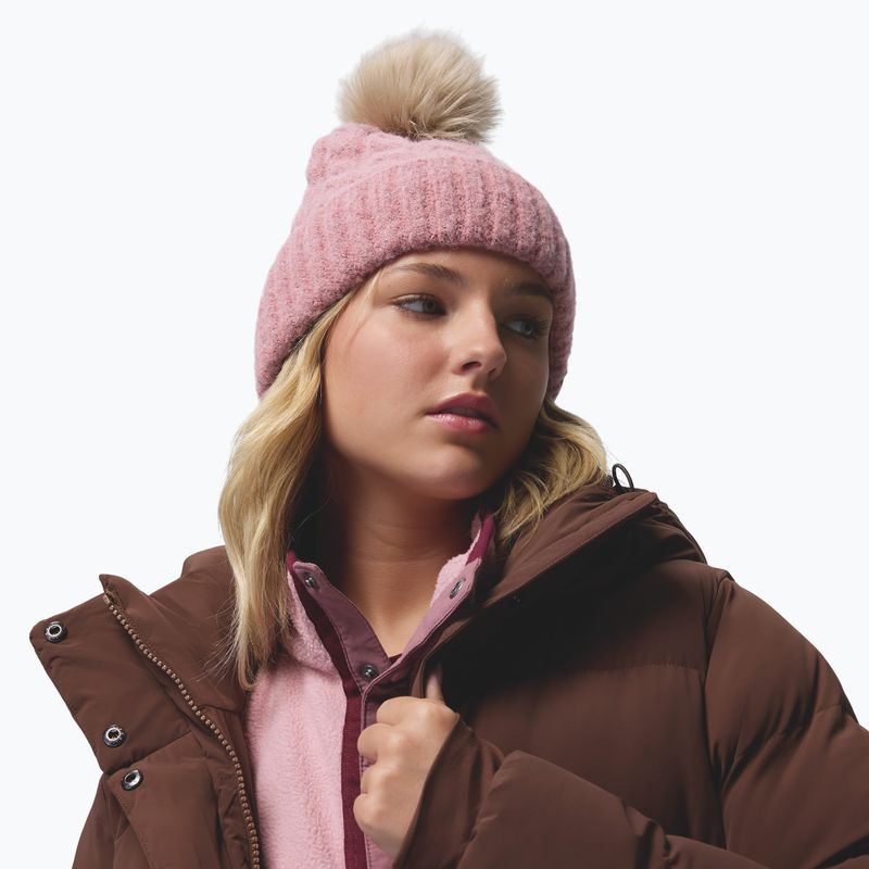 Palton fleece pentru femei Columbia Amaze Puff Long Hooded tobacco 13