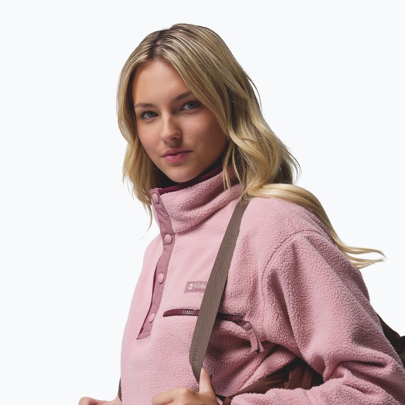 Palton fleece pentru femei Columbia Amaze Puff Long Hooded tobacco 20