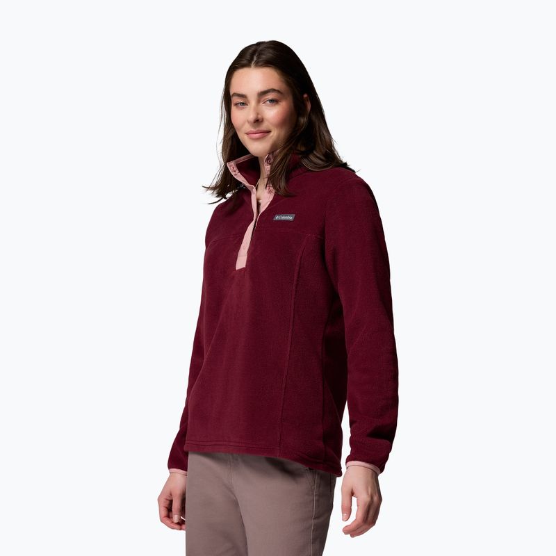 Bluză damă Columbia Benton Springs 1/2 Snap rich wine/eraser pink 4