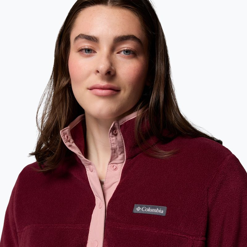 Bluză damă Columbia Benton Springs 1/2 Snap rich wine/eraser pink 5