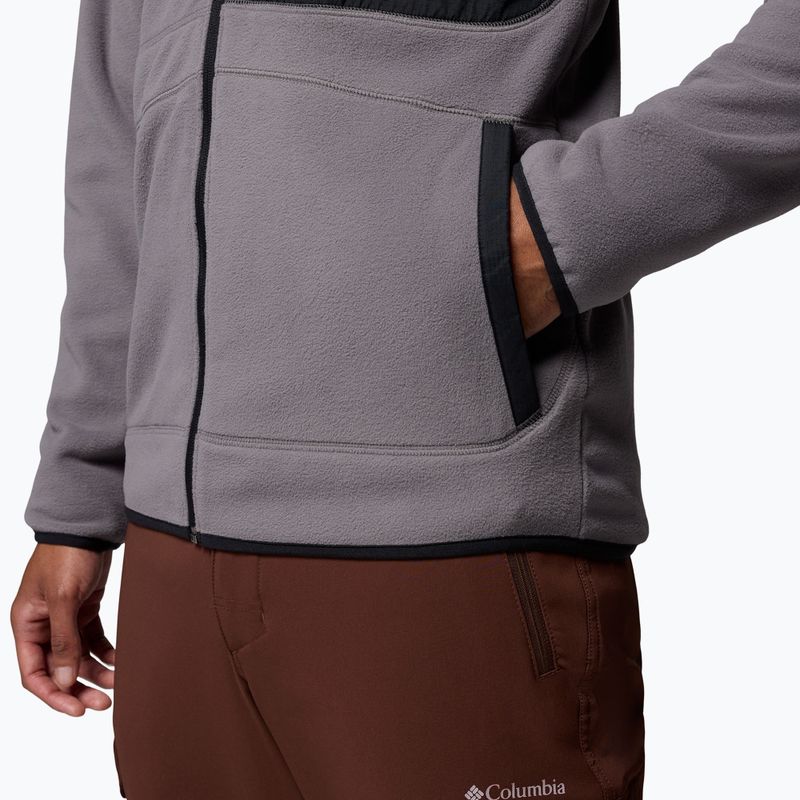 Bluză fleece pentru bărbați Columbia Fast Trek Overlay Full Zip city grey/black 6