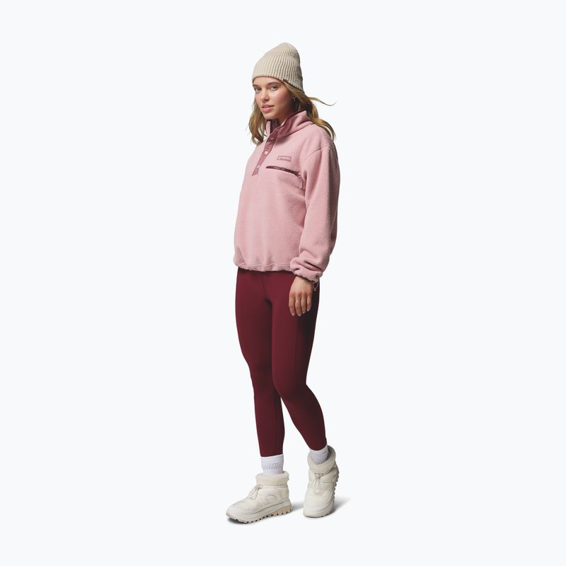 Bluză fleece pentru femei Columbia Helvetia II Cropped Half Snap Fleece eraser pink/fig/rich wine 2